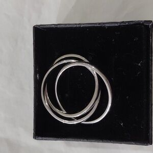 Kholes Silver Ring Bangle Set Size 9